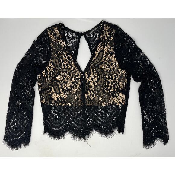 Shinestar Women's Lace V-Neck Top Size Small Pre-Owned in good condition - Picture 1 of 12